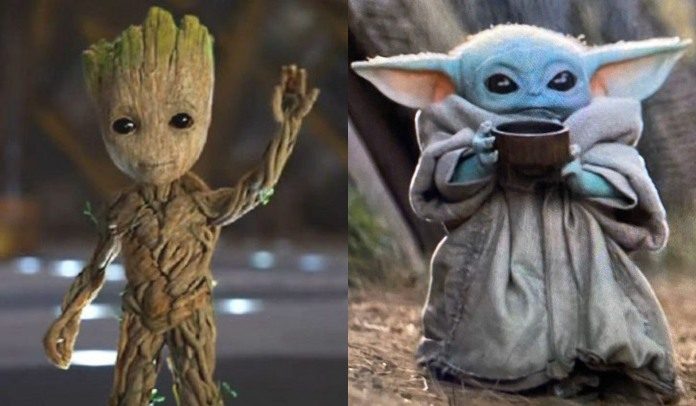 Baby Groot e Baby Yoda