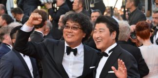Bong Joon-Ho e Song Kang-ho em Cannes, 2019