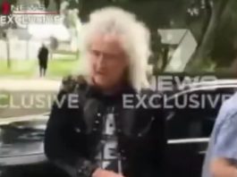 Brian May no incidente com operador de câmera