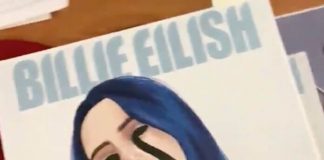 Billie Eilish e a capa de vinil feita por fã
