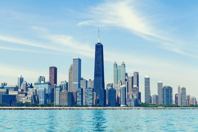 Skyline de Chicago com tempo limpo
