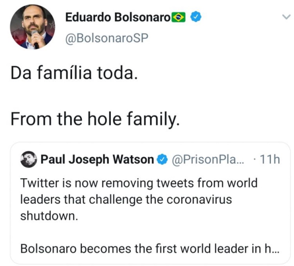Eduardo Bolsonaro e a Hole Family