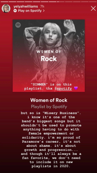 Hayley Williams falando de "Misery Business"
