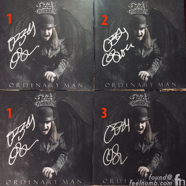 Ozzy Osbourne e CDs com autógrafos falsos