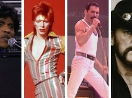 Little Richard, David Bowie, Freddie Mercury, Lemmy Kilmister