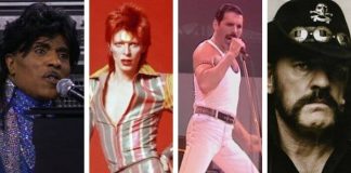 Little Richard, David Bowie, Freddie Mercury, Lemmy Kilmister