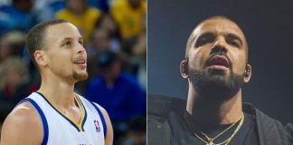 Stephen Curry, da NBA, e Drake