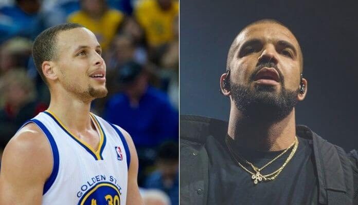 Stephen Curry, da NBA, e Drake