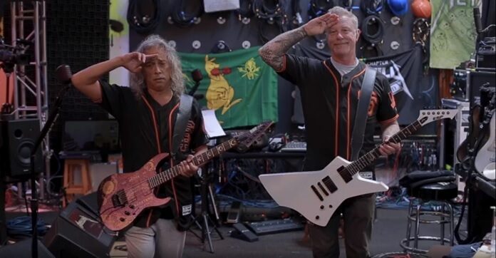 James Hetfield e Kirk Hammett, do Metallica