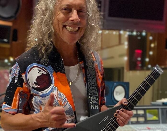 Kirk Hammett em estúdio