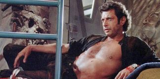 Jeff Goldblum e pose inesquecível em "Jurassic Park"