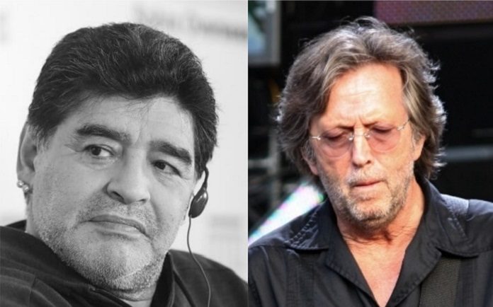 Eric Clapton tenta ajudar Maradona a se livrar das drogas