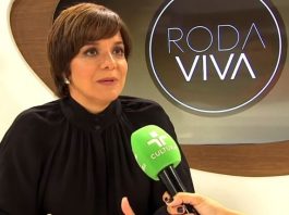 Vera Magalhães no Roda Viva, da TV Cultura