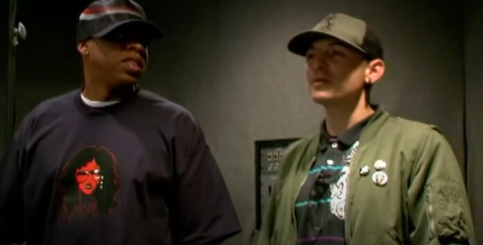 Jay-Z encontrando o Linkin Park pela primeira vez