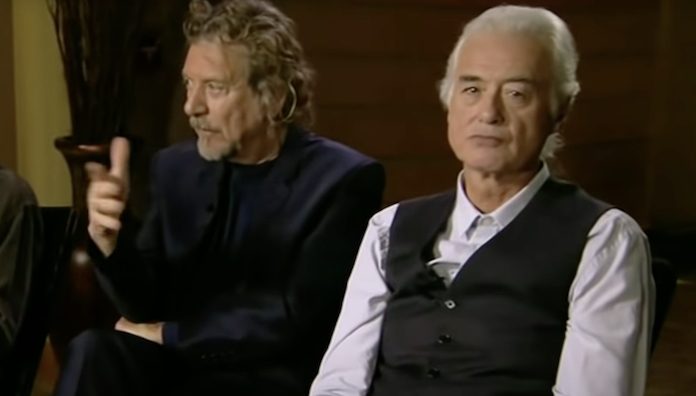 Jimmy Page reagindo a Robert Plant