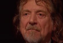 Robert Plant chorando em tributo ao Led Zeppelin