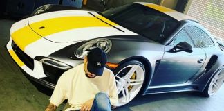 Chris Brown e seu Porsche