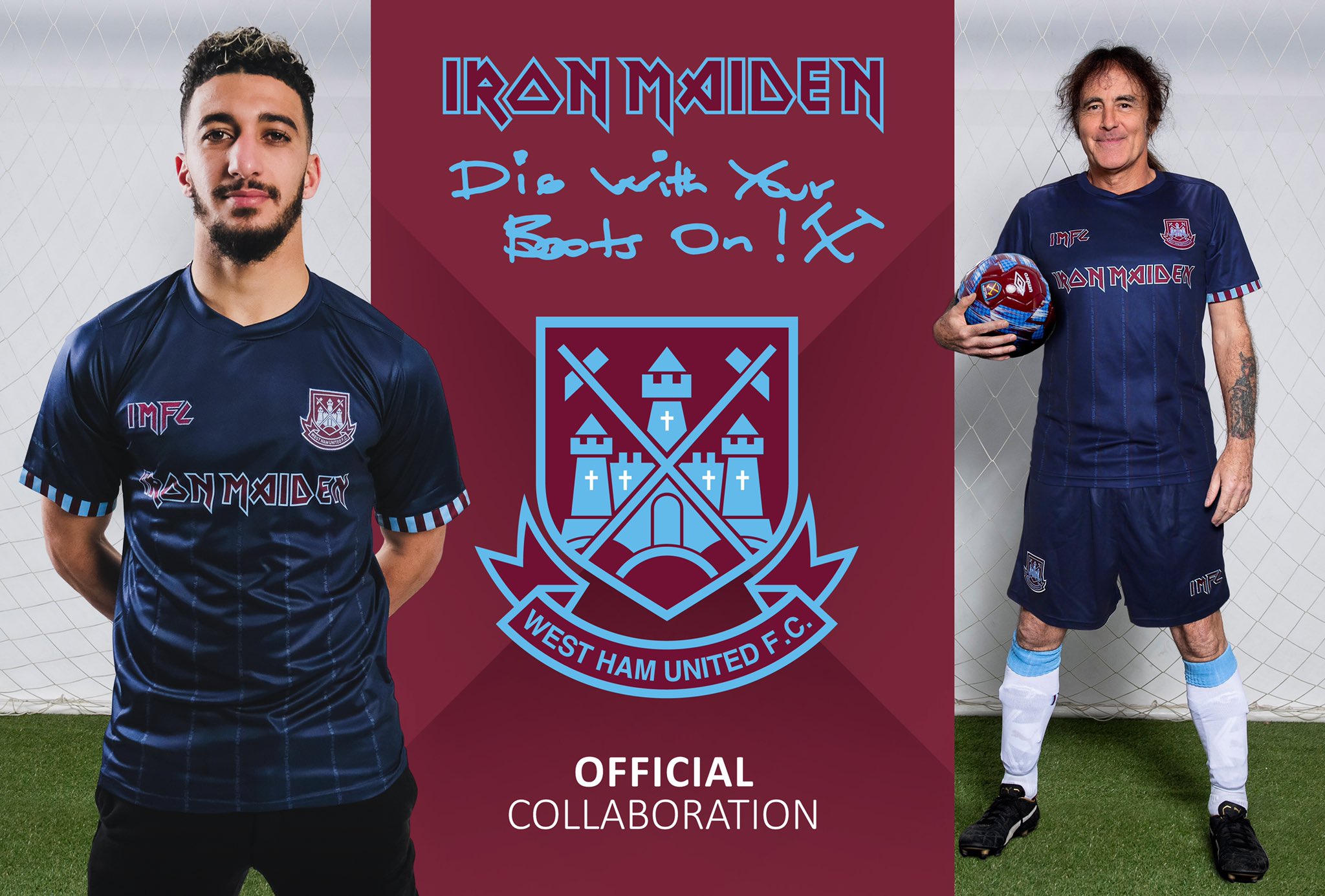 Iron Maiden lança nova camiseta de futebol em parceria com o West Ham