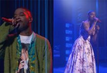 Kid Cudi escolhe roupas semelhantes a de Kurt Cobain para homenageá-lo no Saturday Night Live