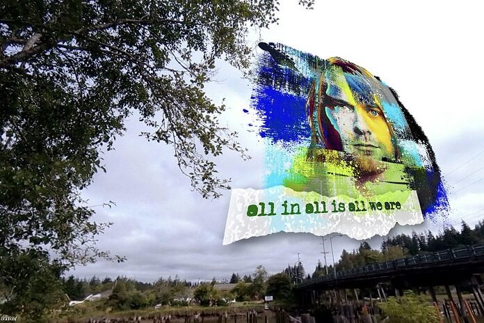 Mural de Kurt Cobain em Aberdeen