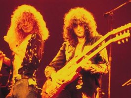 Robert Plant e Jimmy Page do Led Zeppelin em "Whole Lotta Love"