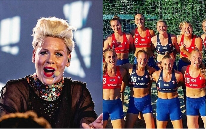 P!nk se oferece para pagar multa de atletas norueguesas que se recusaram a competir de biquíni