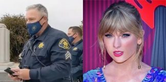 Policial toca Taylor Swift durante abordagem para que vídeo seja bloqueado por direitos autorais