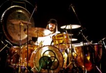 John Bonham, baterista do Led Zeppelin, em 1975