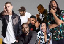 Eminem, Kanye West, Kendrick Lamar, Myke Towers, Jay-Z, Cardi B e Gabriel O Pensador