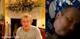 Rod Stewart envia vídeo cantando para fã que está lutando contra um câncer; veja