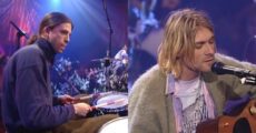 Dave Grohl e Kurt Cobain no Acústico MTV do Nirvana