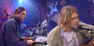 Dave Grohl e Kurt Cobain no Acústico MTV do Nirvana