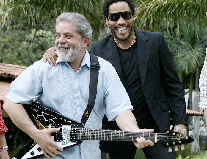 Lula com Lenny Kravitz