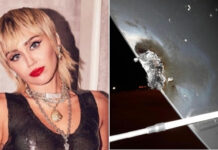 Avião de Miley Cyrus é atingido por raio