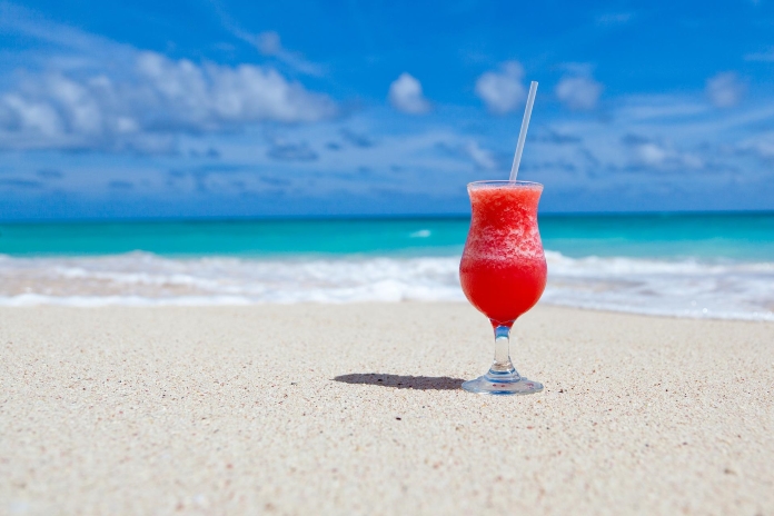 Foto stock de drink na praia