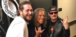 Post Malone com Kirk Hammett e King Diamond