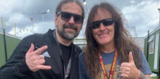 Andreas Kisser e Steve Harris, do Iron Maiden