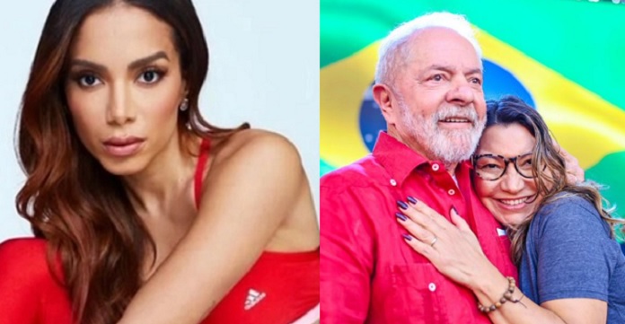 Janja, esposa de Lula, diz sonhar com dueto com Anitta após apoio ao candidato