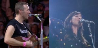 Coldplay e Natalie Imbruglia cantam "Torn" juntos