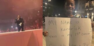 Kendrick Lamar interage com jovem fã durante show e o envia uma carta: "Você é especial"