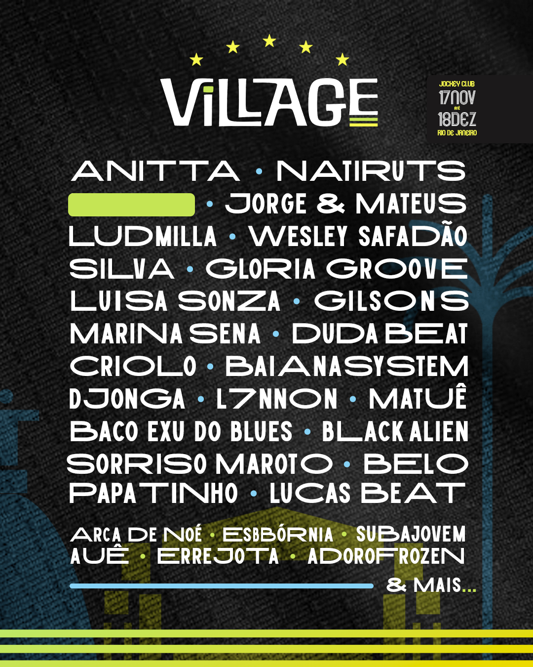 Line-up do festival Village
