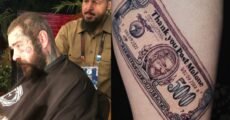 Barbeiro que atendeu Post Malone no Rock in Rio faz tatuagem em homenagem ao cantor