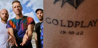 Fã faz tatuagem do Coldplay