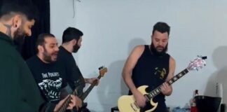 CPM22 e Lucas Silveira tocam NOFX em camarim de show