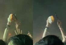 Aceita queijo? Vídeo mostra uma pessoa ralando queijo na cabeça de espectadores em show
