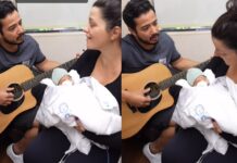Casal de músicos canta para despedida de bebê com doença rara