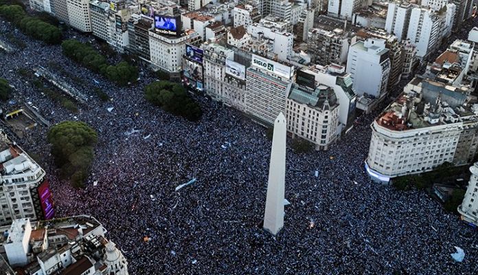 Argentinos comemoram vitória em Buenos Aires