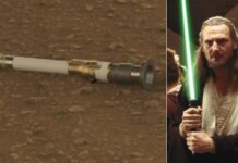 Fãs de Star Wars encontram sabre de luz em Marte