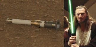 Fãs de Star Wars encontram sabre de luz em Marte