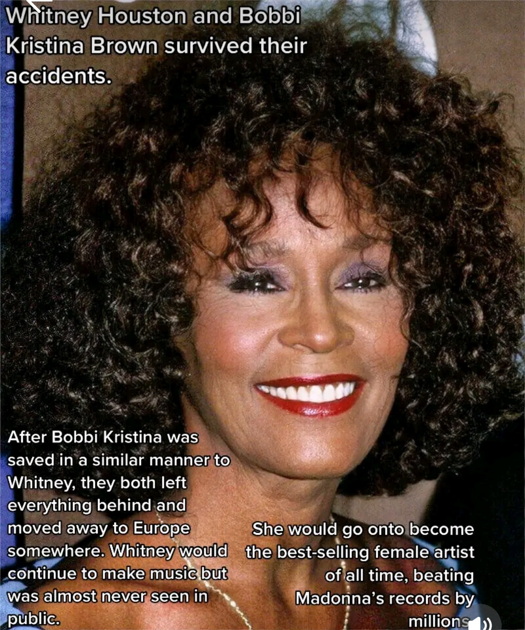TikTok imagina vida de Whitney Houston